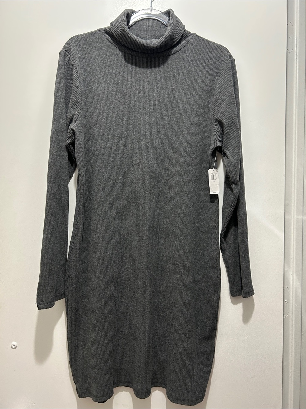 Old Navy Women's Charcoal Gray Ribbed Turtleneck Dress Size XL